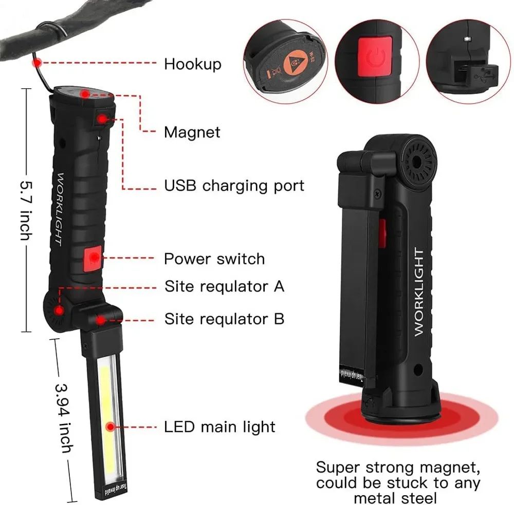 Portable COB LED Flashlight US - Power Bank review and price