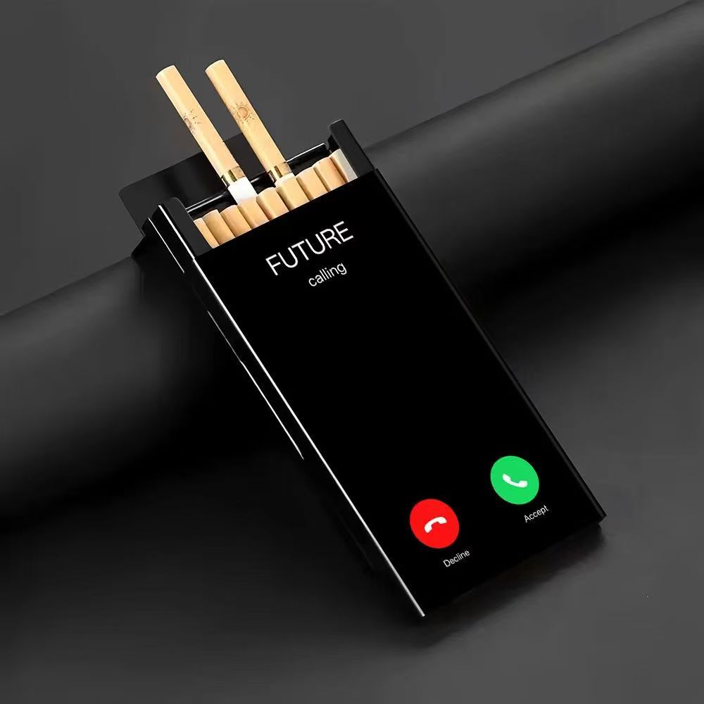 Slim Metal Cigarette Case with - Phone Holder review and price