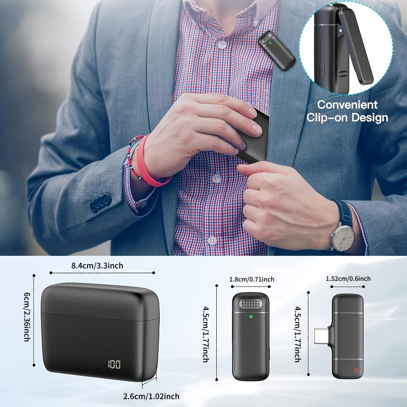 Wireless Lavalier Microphone w - Wireless Charger review and price