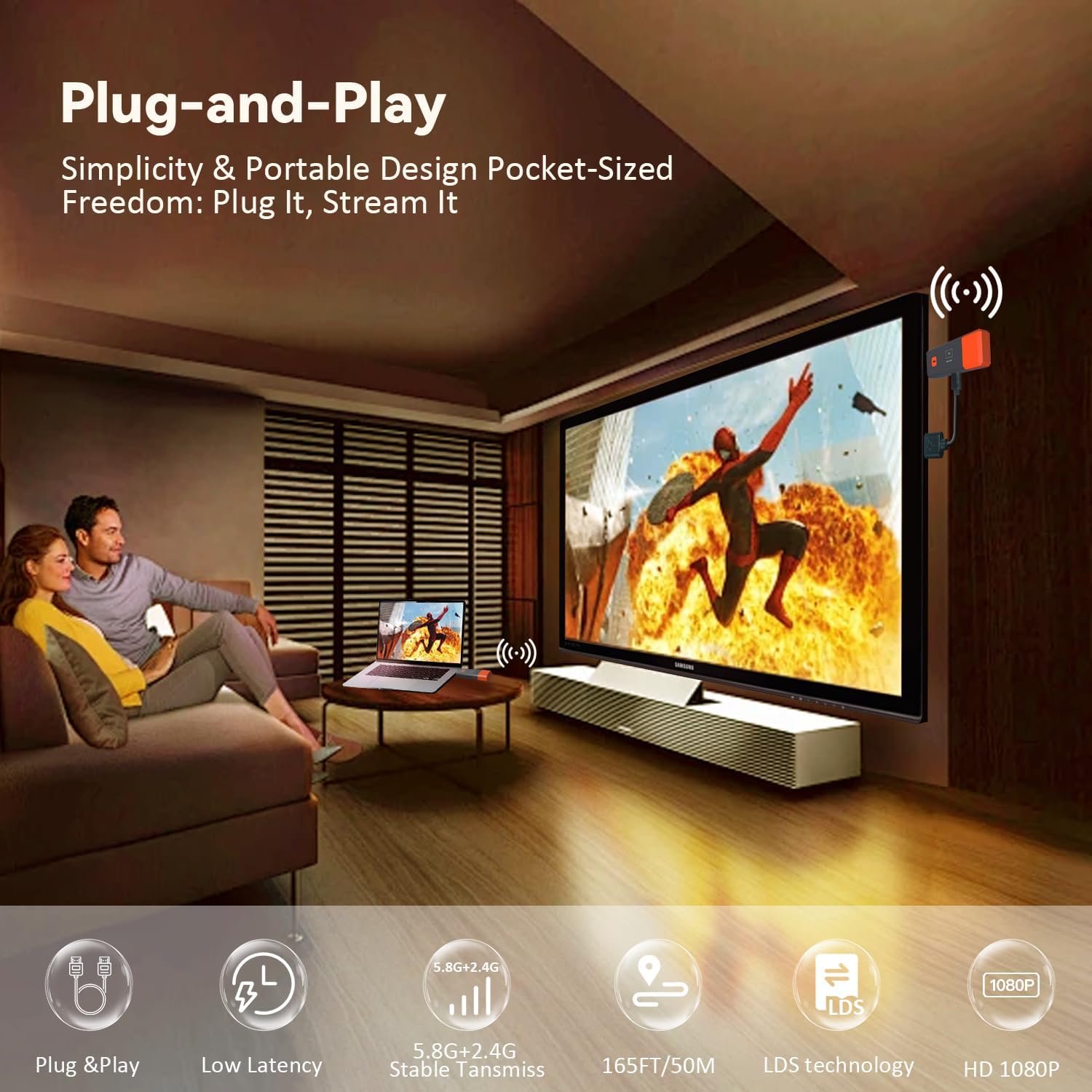 50M 1080P Wireless Video Audio - Hdmi Adapter review and price
